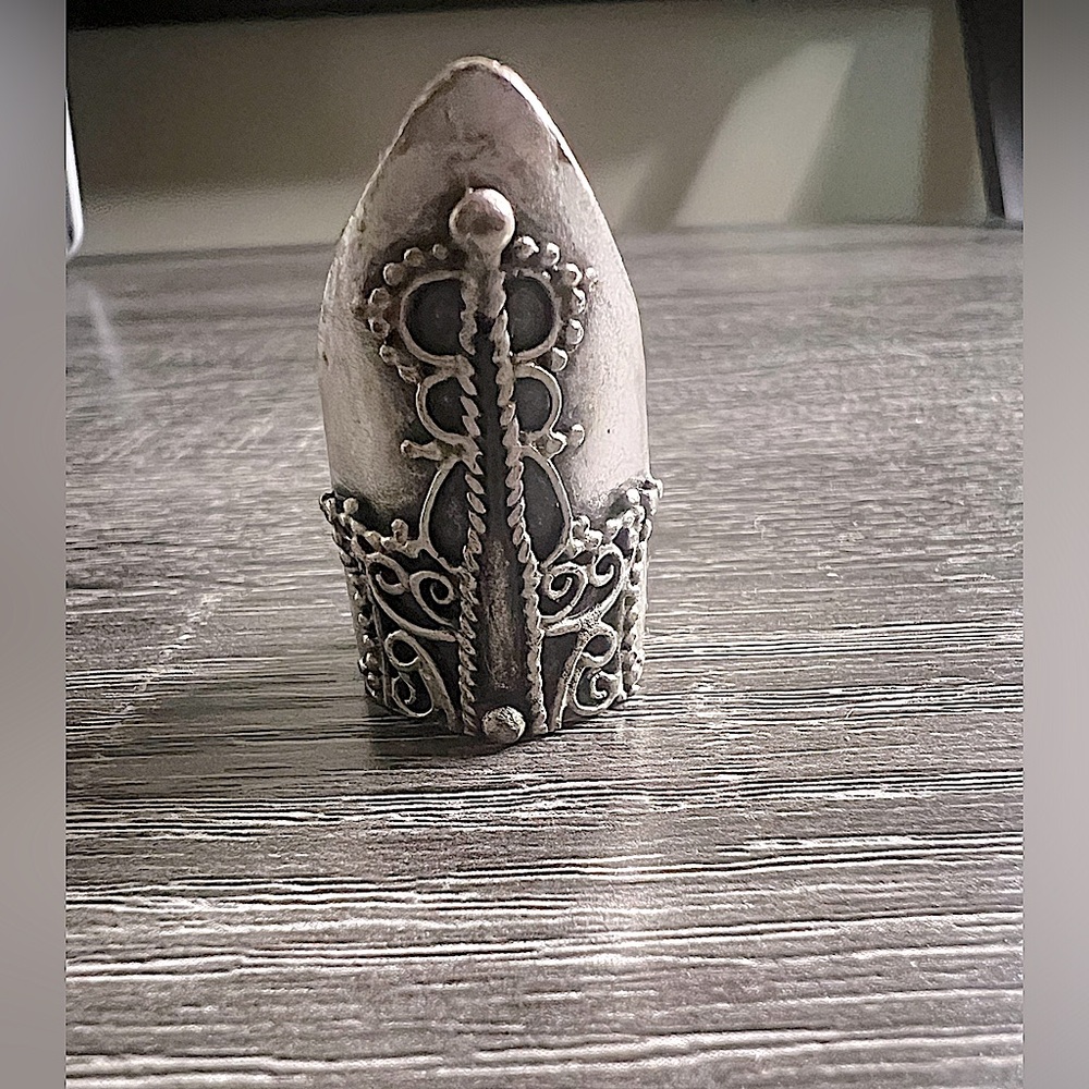 Vintage handmade Medieval Crown Cuff Ring